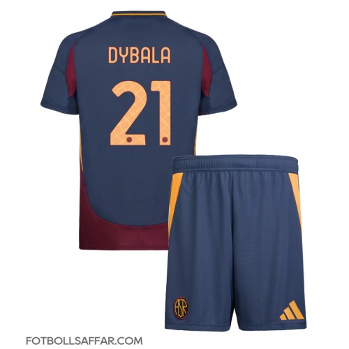 AS Roma Paulo Dybala #21 Tredje Dräkt Barn 2024-25 Kortärmad (+ Korta byxor)